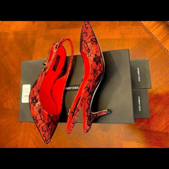 ❤️Dolce&Gabanna sling back leather sandal size EU 36 or US 6, new - Picture 5 of 9